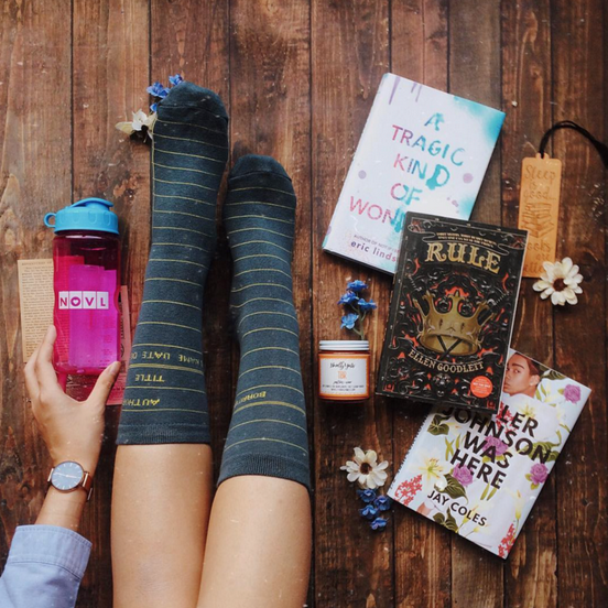 NOVLBox featuring YA books and other various items