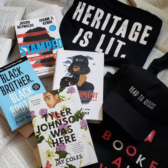 NOVLBox featuring YA books and other various items